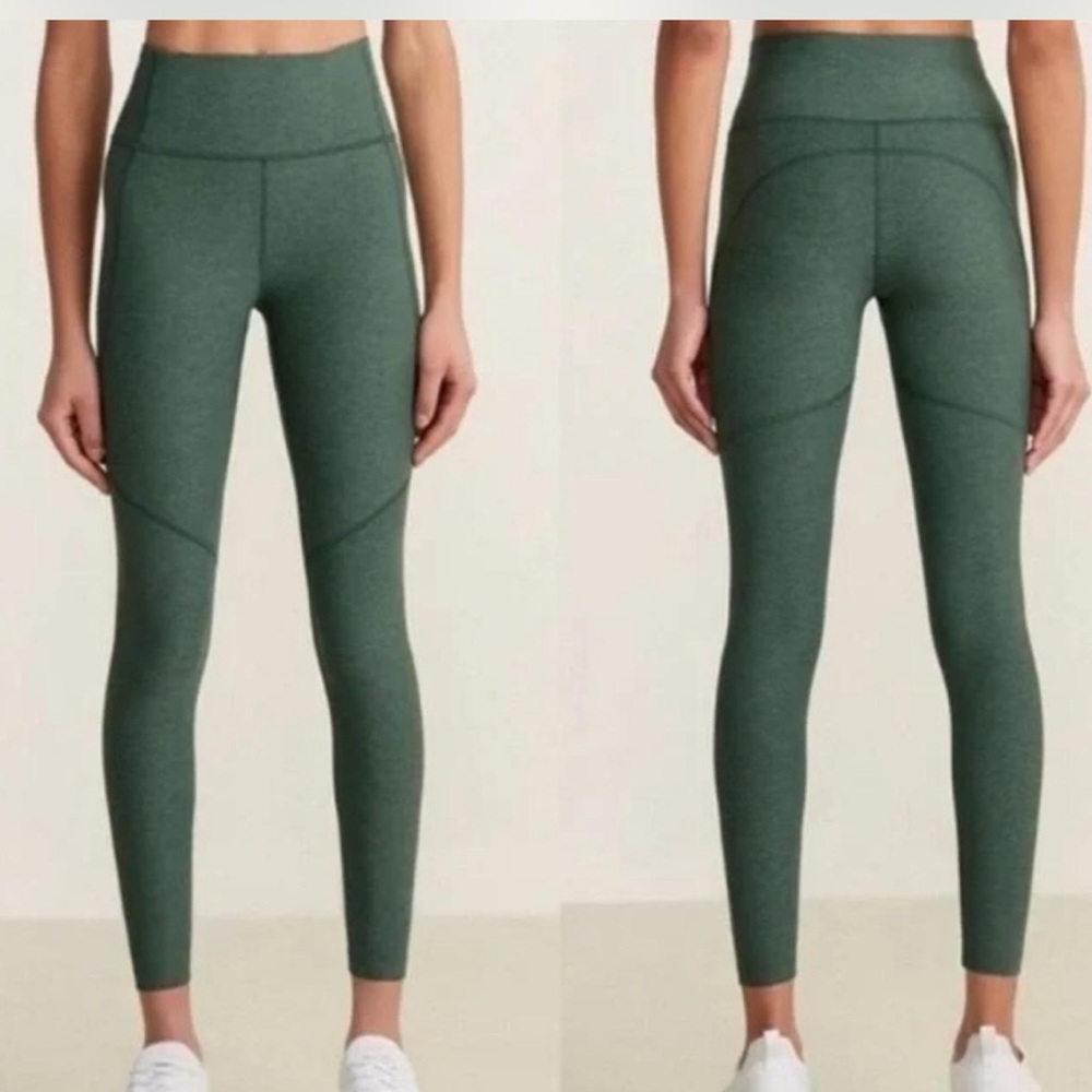 Outdoor Voices Women‎ Heather Forest Green Warmup Leggings Small Ankle athletic